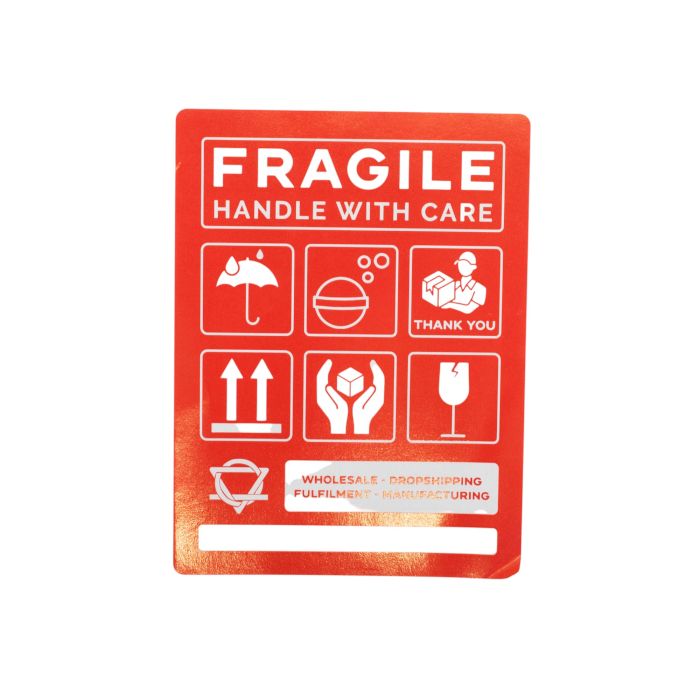 Etiquetas de Transporte "Frágil - Manusear com Cuidado" 75x100mm
