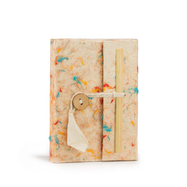 Mini Lokta Mixed Colour Cotton Notebook Lrg (12x8cm) 40 leafs