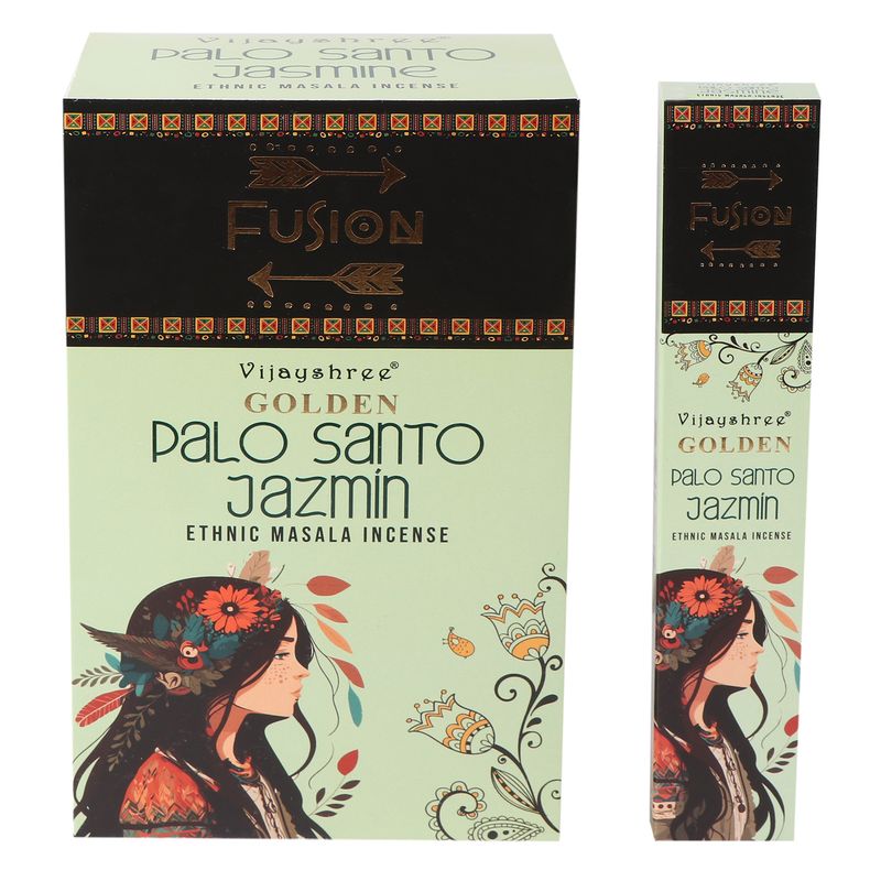 Varas de Palo Santo Dourado e Jasmim 15g