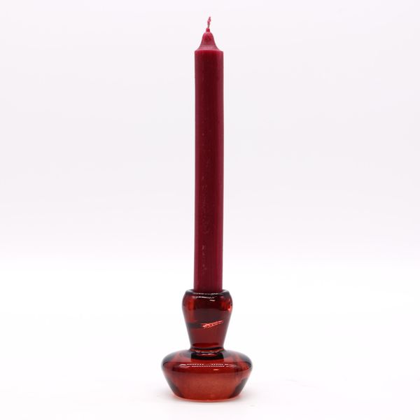 Set of 2 Mushroom Flip Dinner Candle / Tealight Holder - Vampire Red
