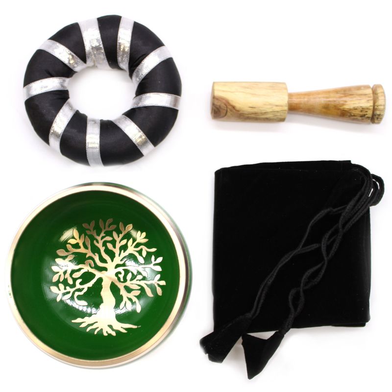 Baum des Lebens Klangschalen-Set – Grün 10,7 cm