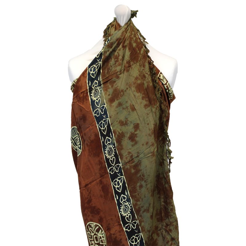 Sarongs celtiques de Bali - Pièces porte-bonheur (4 couleurs assorties)