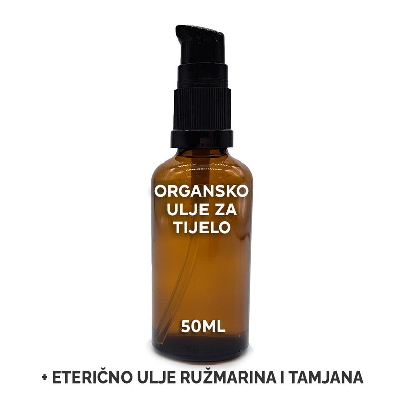 Huile Corporelle Bio 50ml - Romarin et encens - Sans étiquette