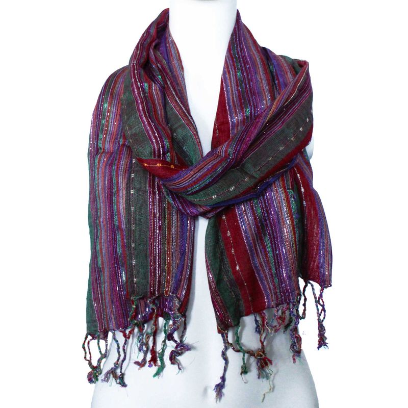 Foulards Boho Indiens - 22x72cm - Verts Aléatoires