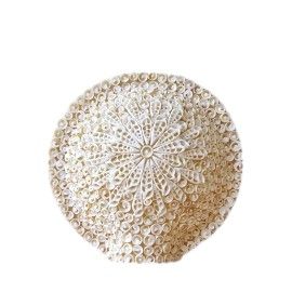 Lampă Boho din Scoică - Scoică Decupată Art Rotundă Mare - 30 cm