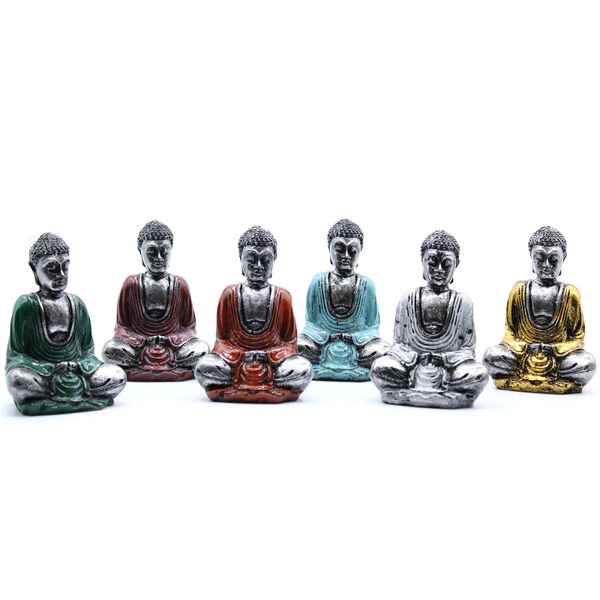 Mini Buda Cromado (cores fundidas)