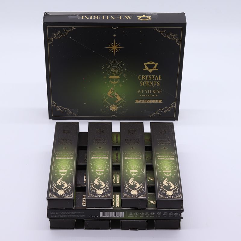 Encens & Cristaux Aventurine - Coffret Chocolat