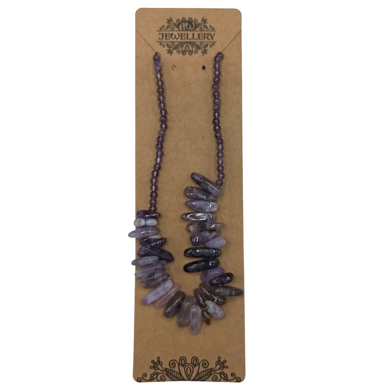 Collier de Gemmes Longues - Améthyste