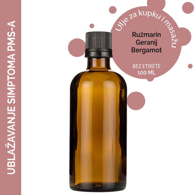 Huile de Bain et de Massage - Spéciale SPM (douleur menstruelle) - 100ml - Marque Blanche