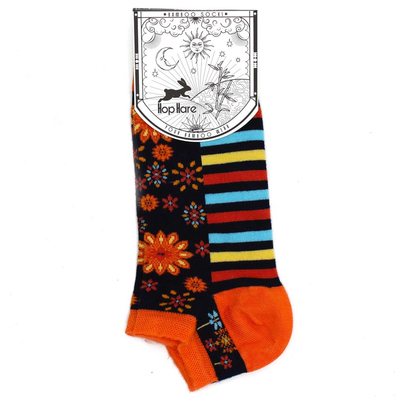 S/M Hop Hare Bambusové Ponožky - Nízké (36-40) - Mandala Květy