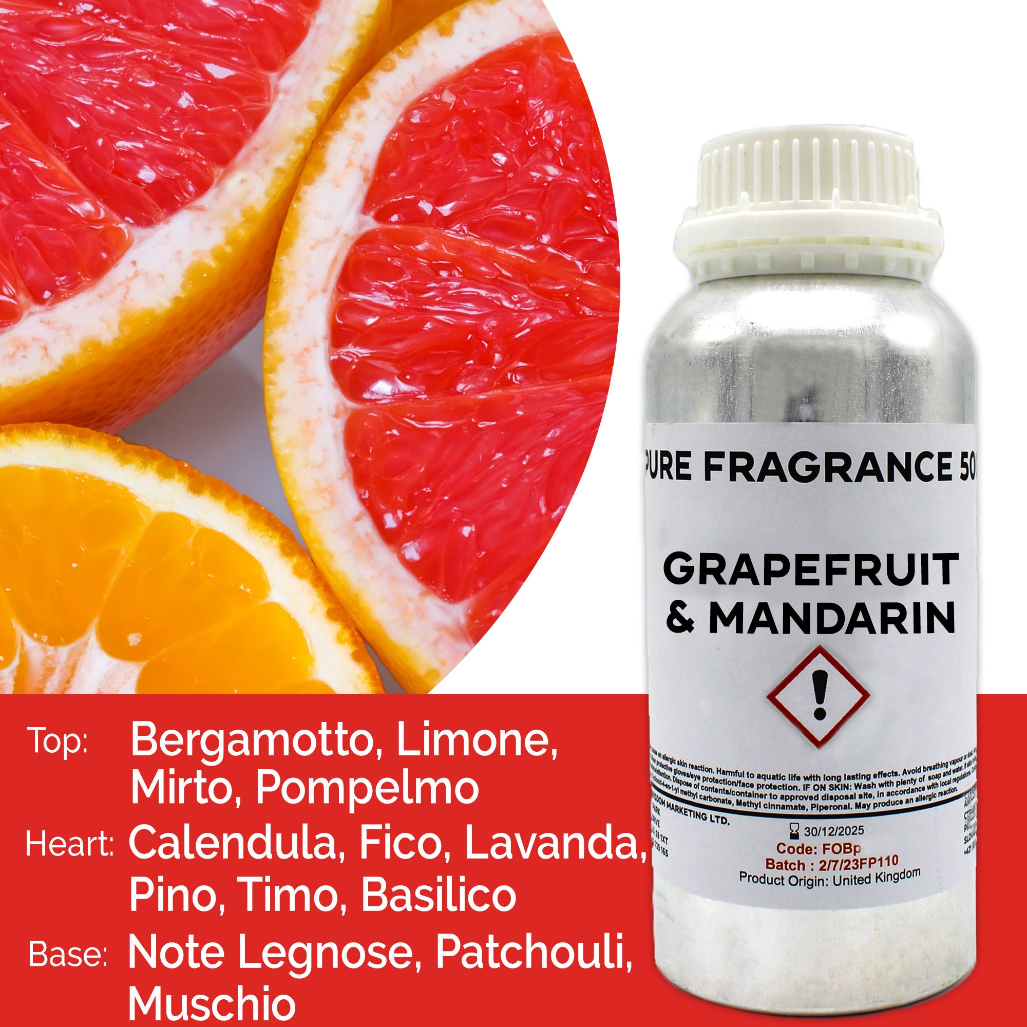 Fragranza Pura 500g - Pompelmo & Mandarino