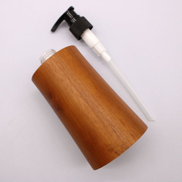 Distributeur de savon en bois de teck naturel - Cône
