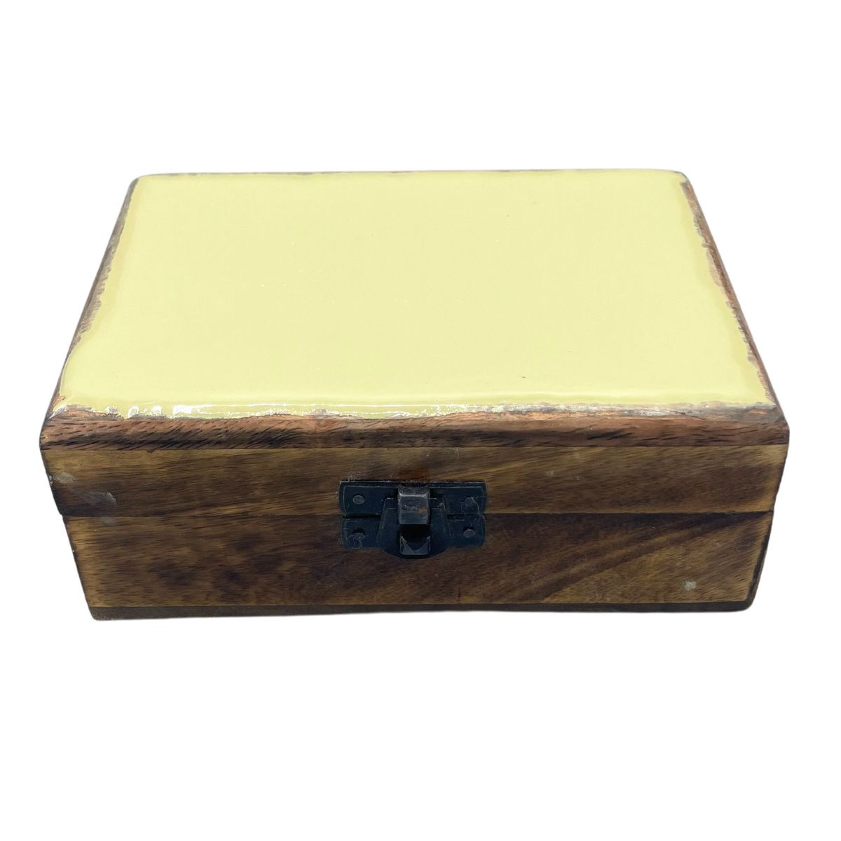 Caixa Média de Cerâmica Esmaltada - 15x10x6cm - Betão