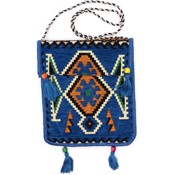 Bolso kilim azul celeste