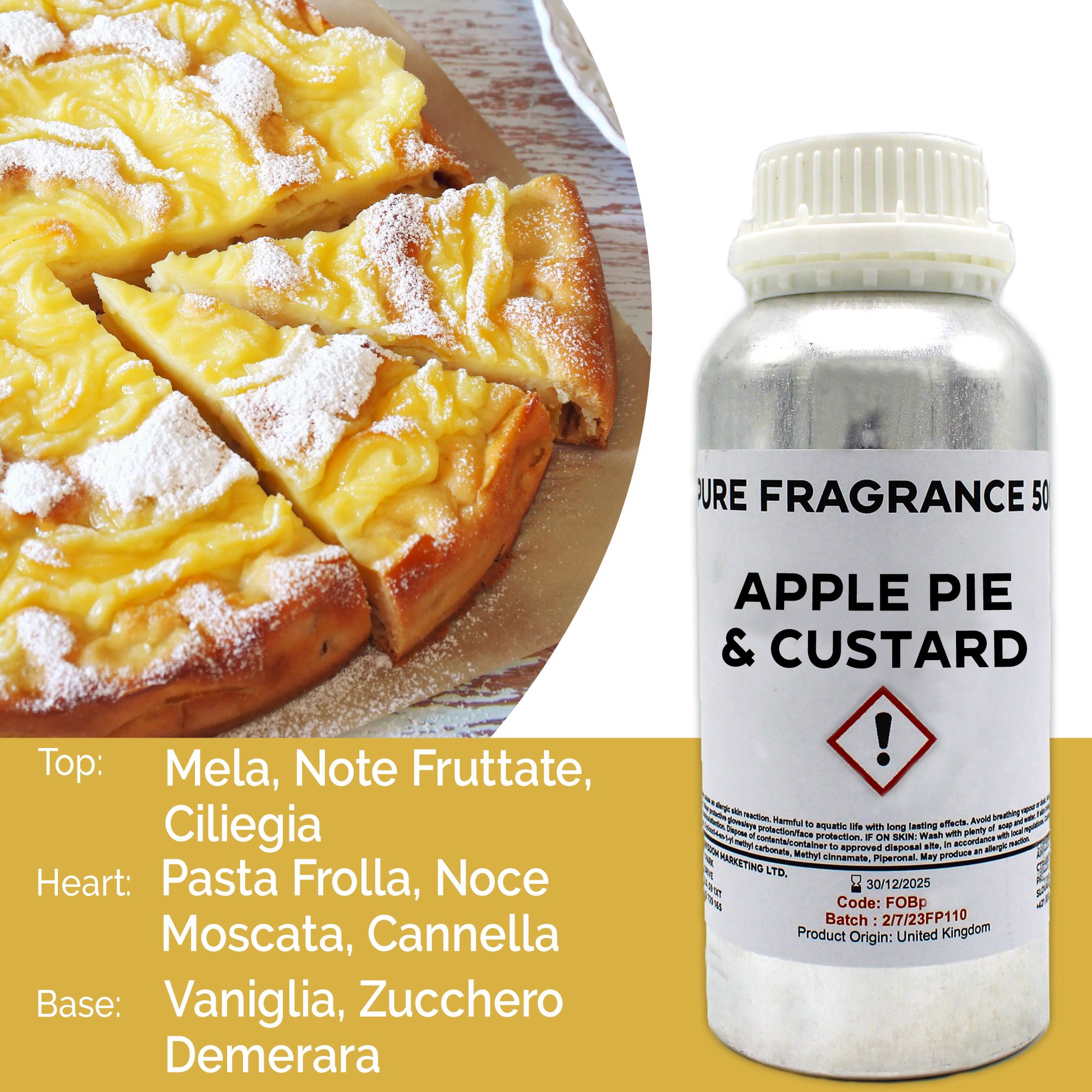 Fragranza Pura 500g - Torta di Mele & Crema Pasticcera