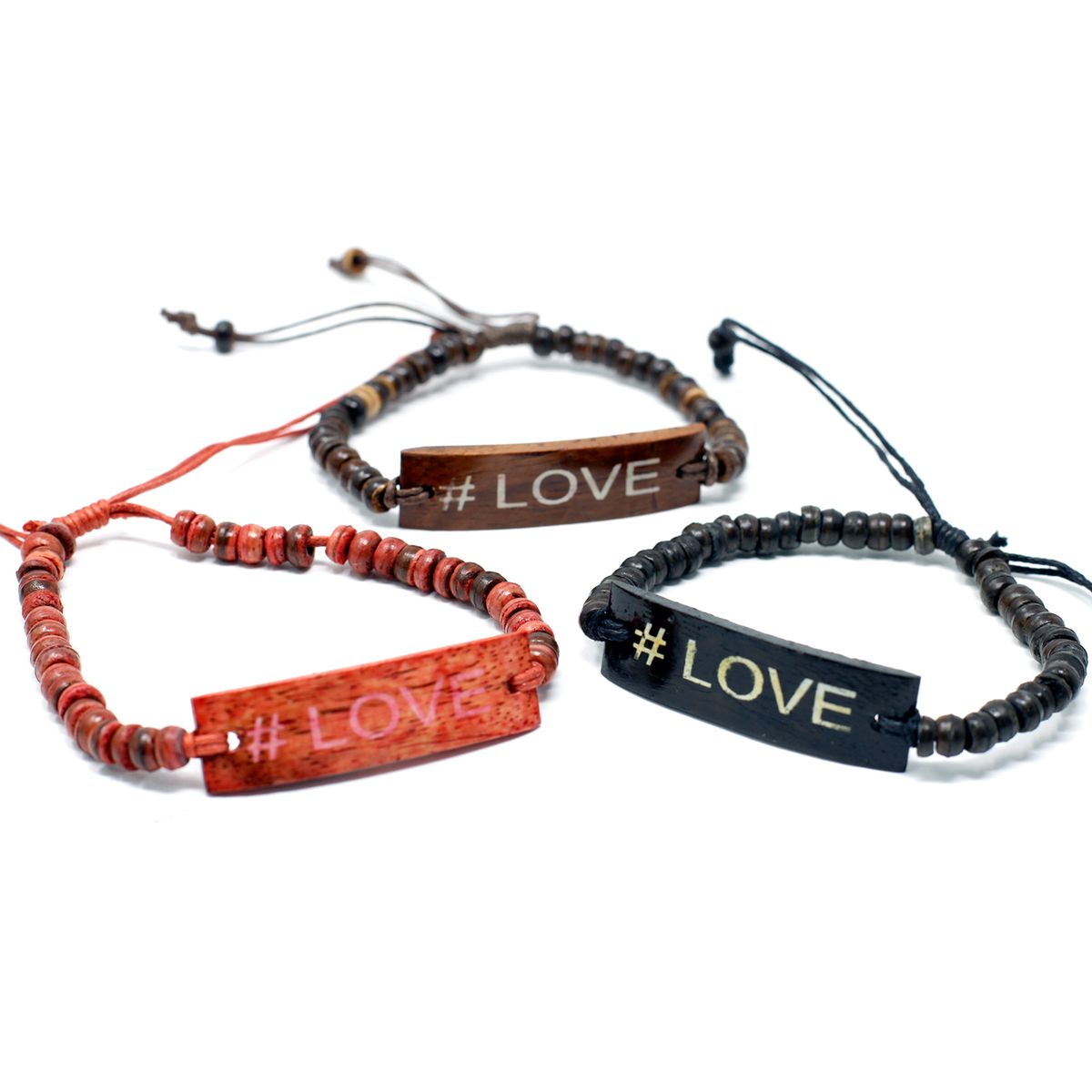 Pulseiras com slogan de coco - #Amor