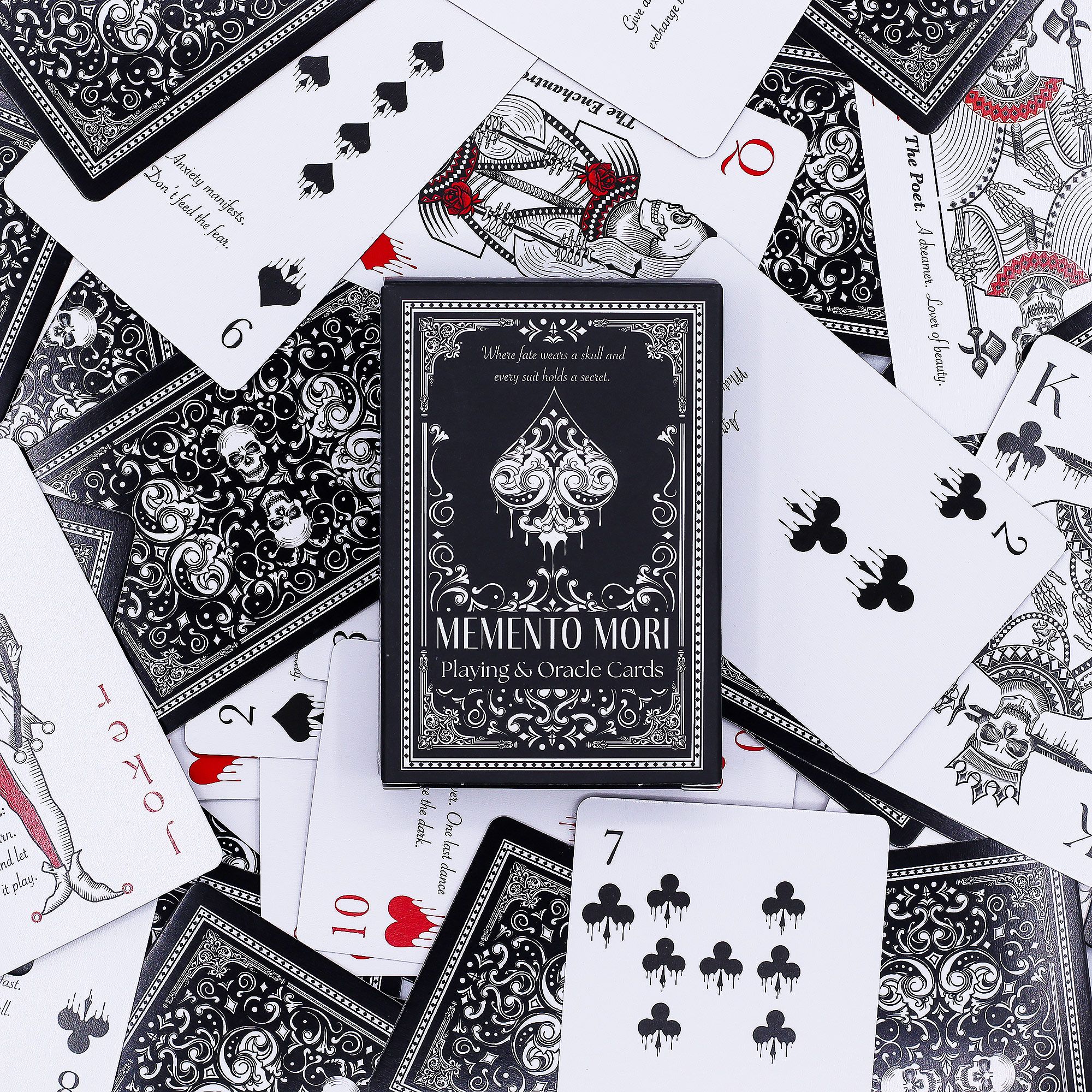 Memento Mori Gothic Playing & Oracle Cards Deck - 54 Card Set