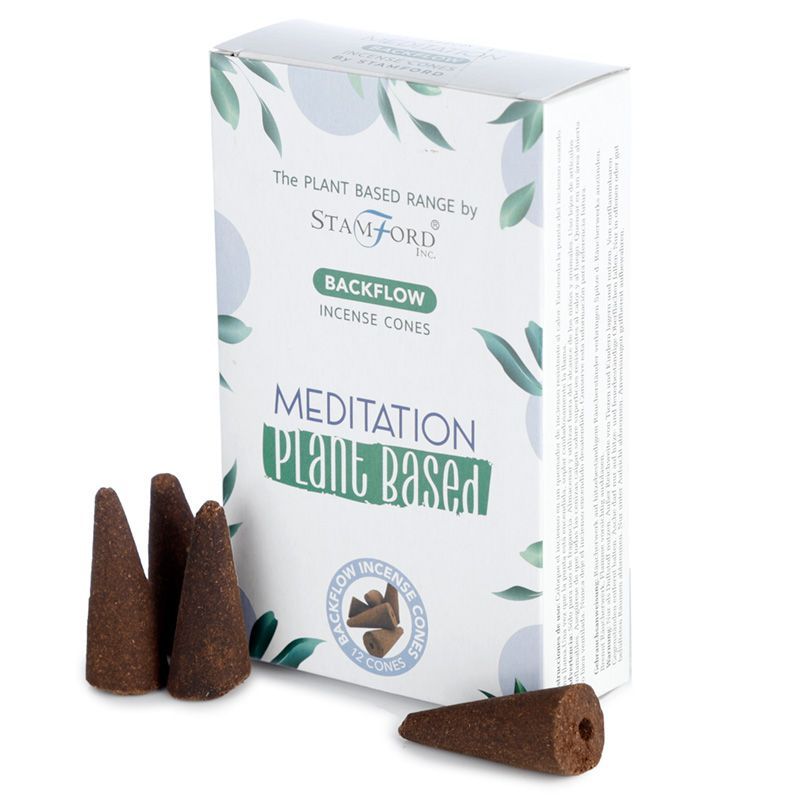 Conos de incenso de refluxo à base de plantas - Meditação