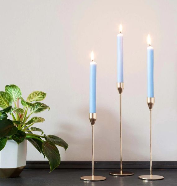 Bulk Solid Colour Dinner Candles - Rustic Sea Blue - Pack of 100
