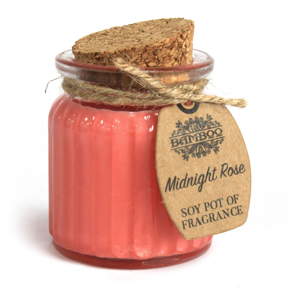 Vela de cera de soja em frasco - Rosa