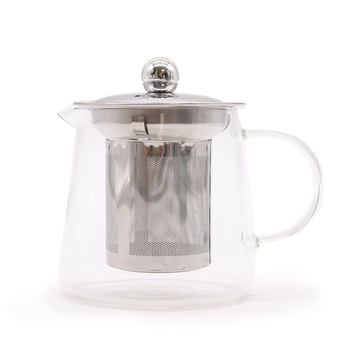 Chaleira com infusor de vidro - Forma de cantil - 350 ml