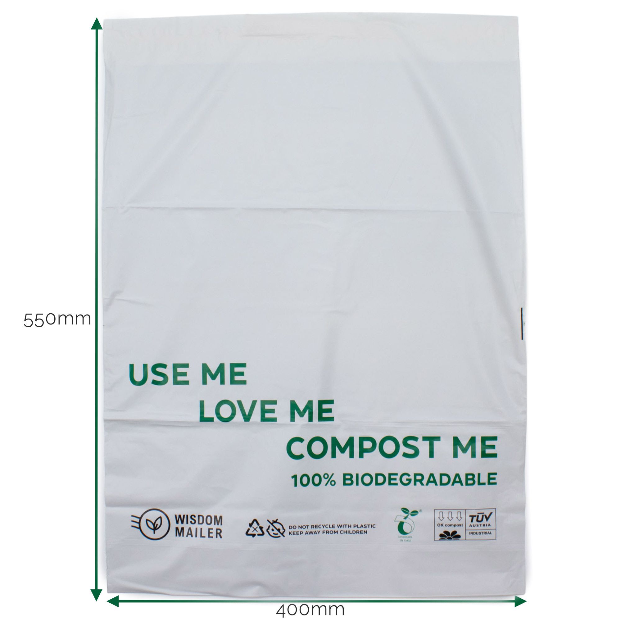Envelopes de Envio 100% Biodegradáveis (400x550mm)