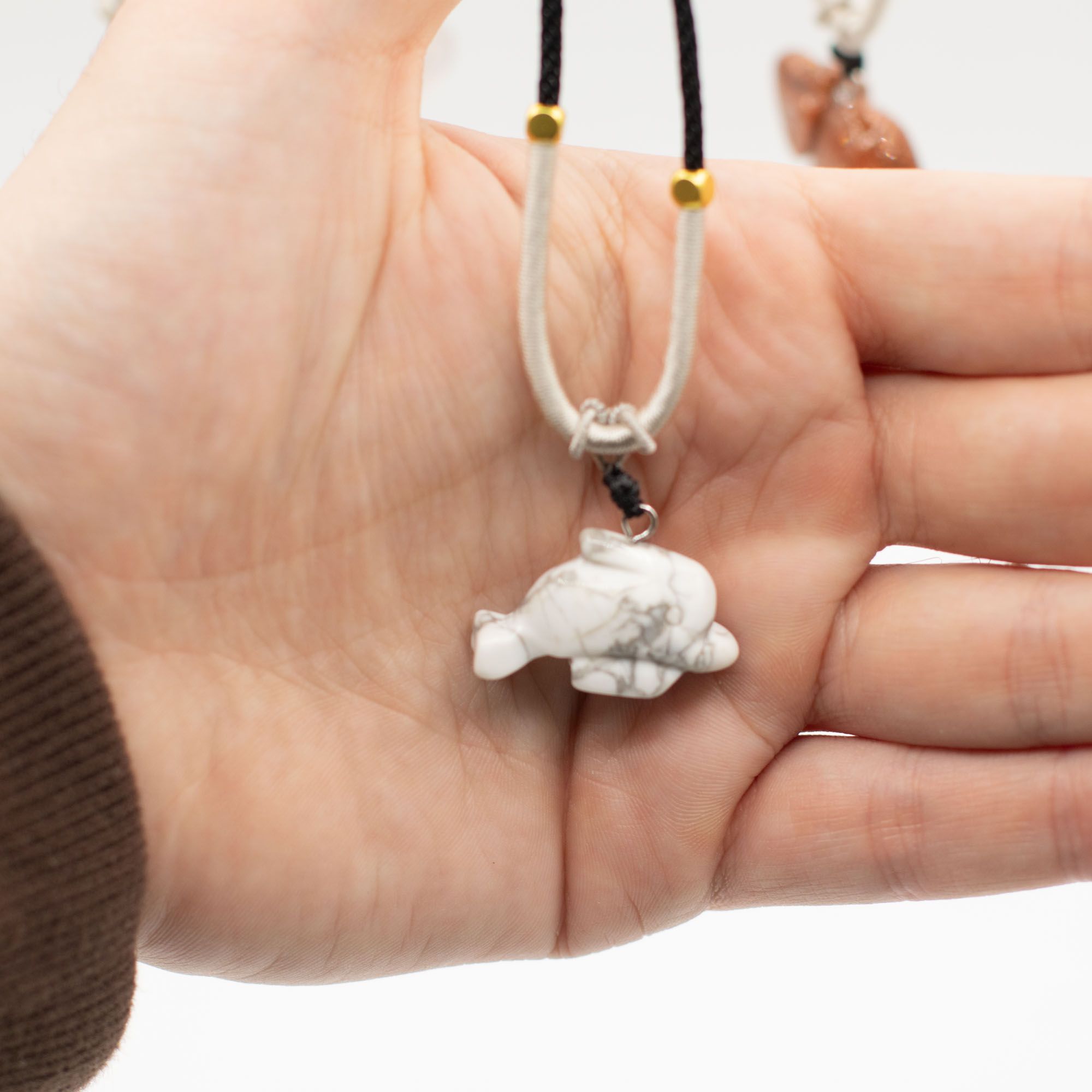 Colares de Corda com Pedras Peciosas - Coleção Animais (sortidos)