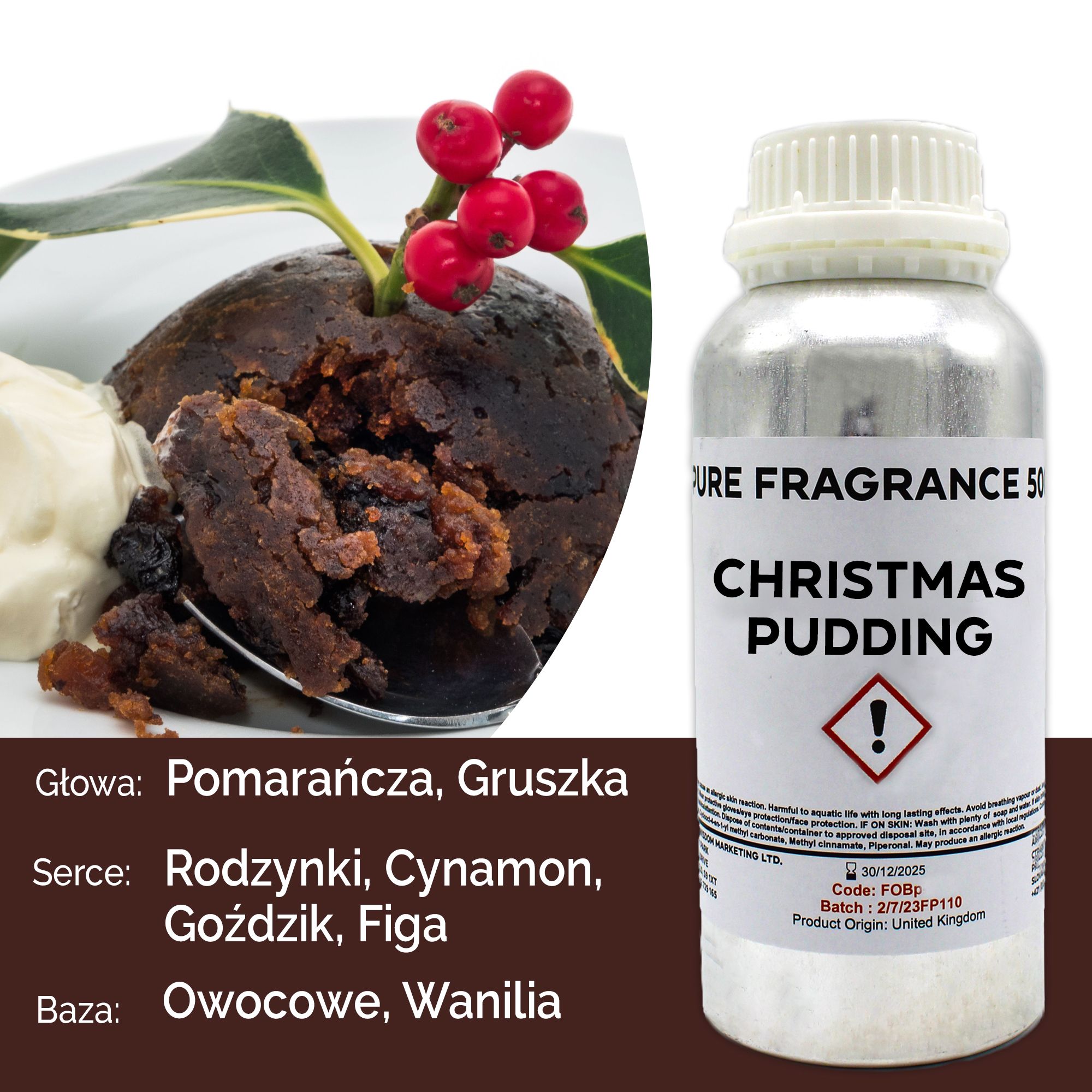 Olejek Zapachowy Czysty 500 ml - Świąteczny Pudding