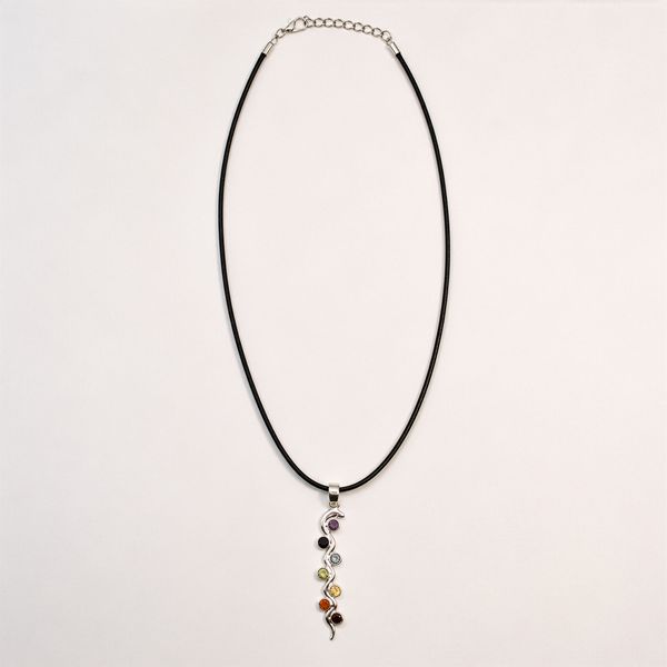 Colgante Devocional Indio - Baño de plata (Cordón de 45 cm) - Chakra de la serpiente
