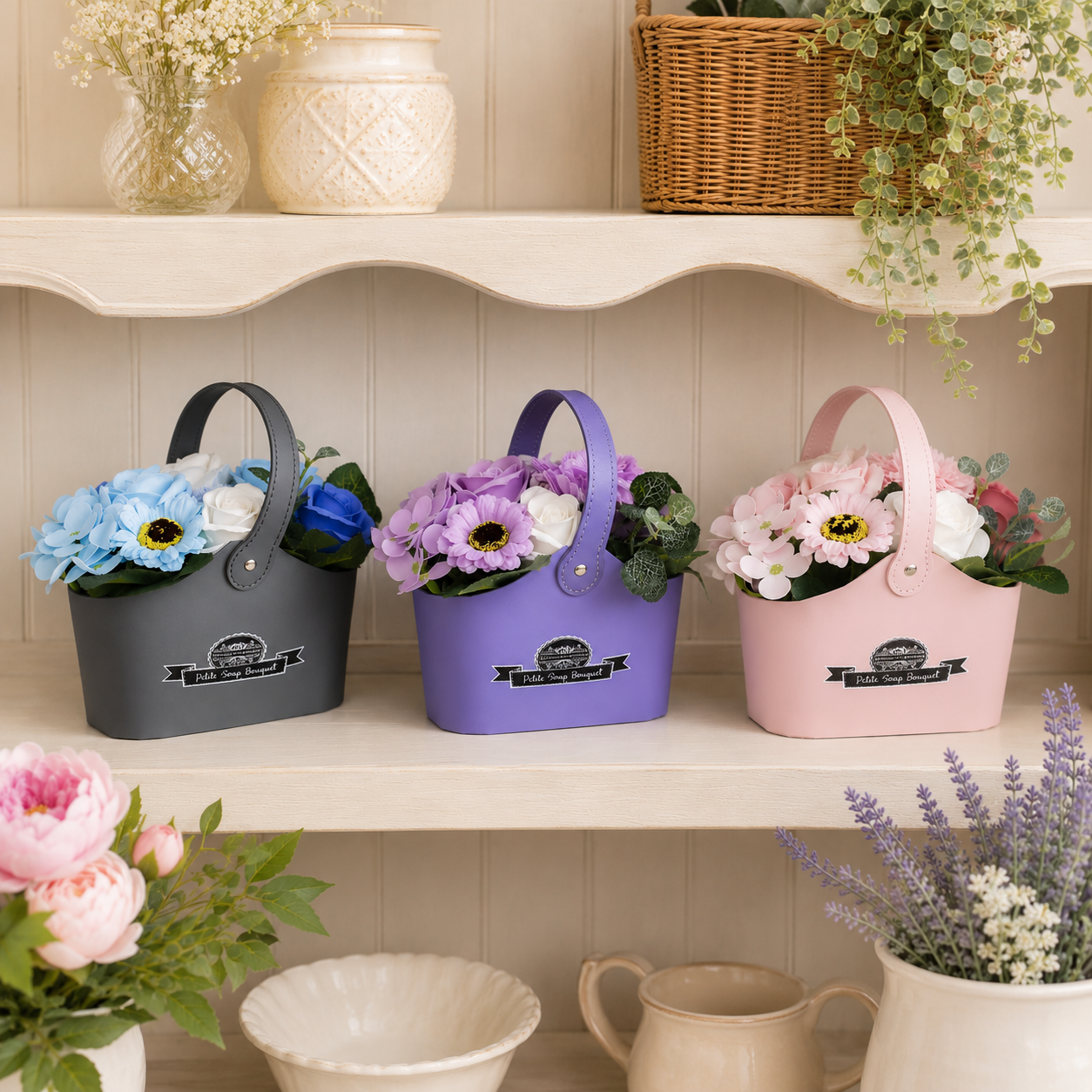 Petite Soap Flower Bouquets