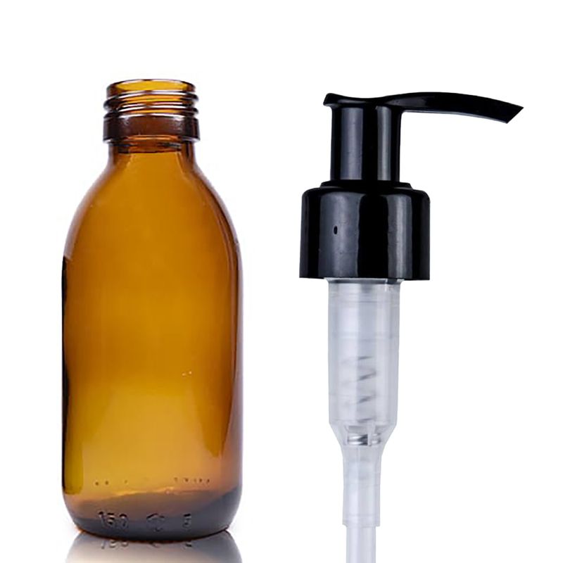 150ml Jantarová Skleněná Lékovka - Bez Uzávěru