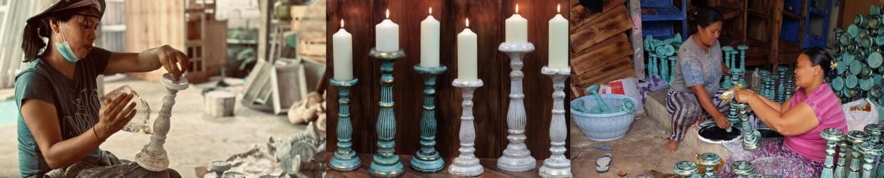 Vintage Candle Stands