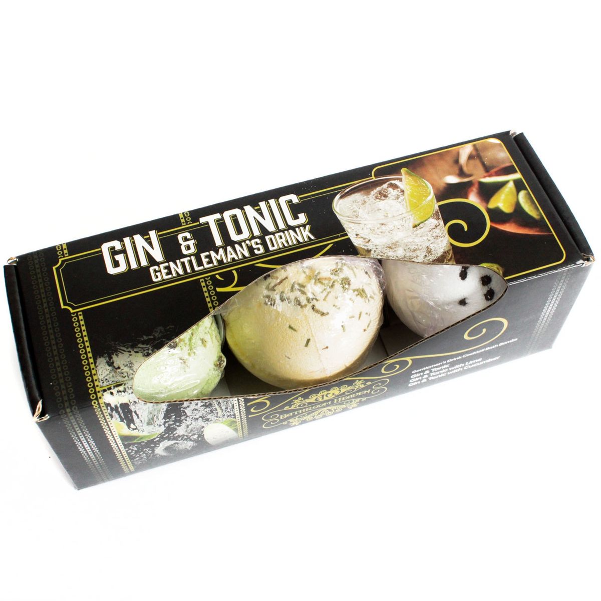 Conjunto de 3 bombas de banho gin & tónica