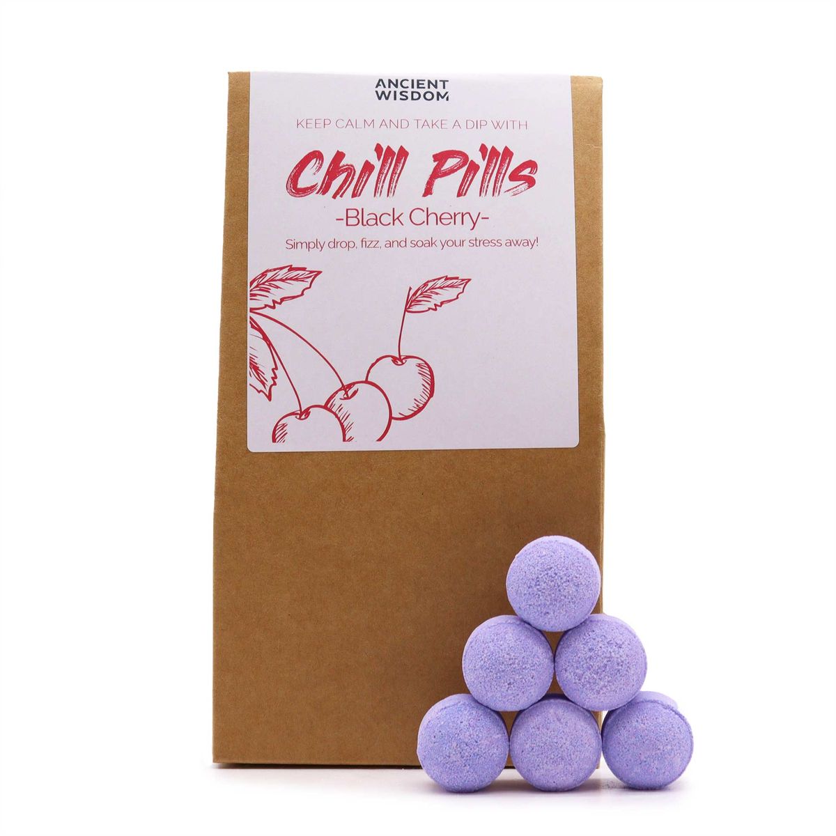 Pacote de presente Chill Pills 350 g - Cereja preta