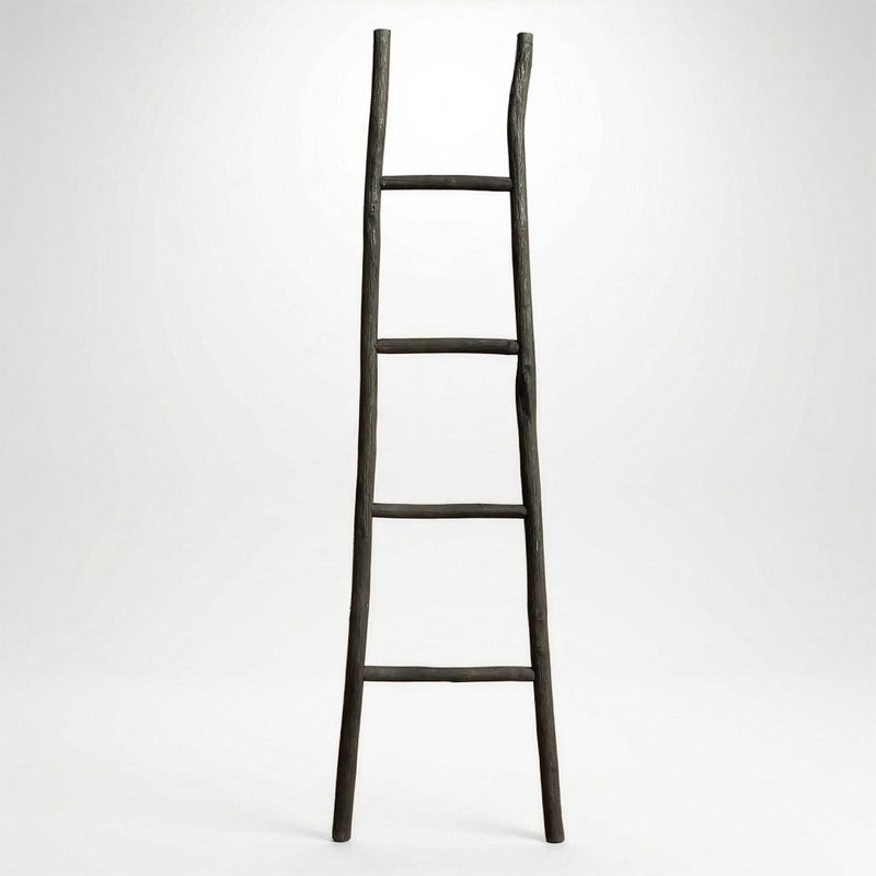 Large Kemu Wood Ladder - 1.5m - Black - Japan Style