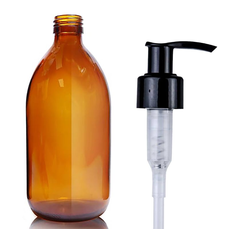 500ml Jantarová Skleněná Lékovka  - Bez Uzávěru