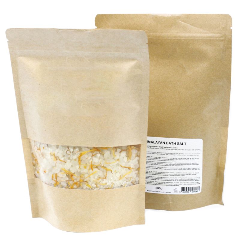 Mistura de sais de banho do Himalaia 165 g - Energize - Etiqueta Branca
