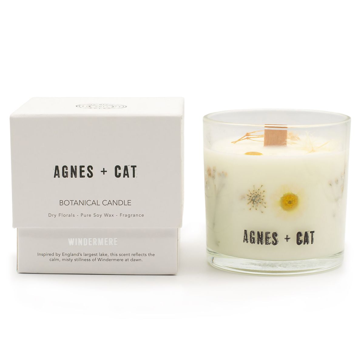 Vela de cera de soja botânica Agnes + Cat - Windermere