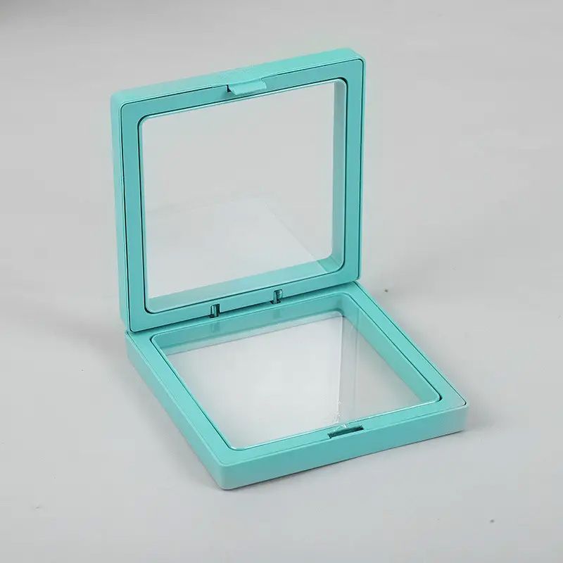 Moldura Flutuante 3D Grande 11x11 cm - Azul-celeste
