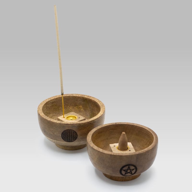 Малка Ритуална Купа - Поставка за Ароматни Конуси и Пръчици - 11x5,5см