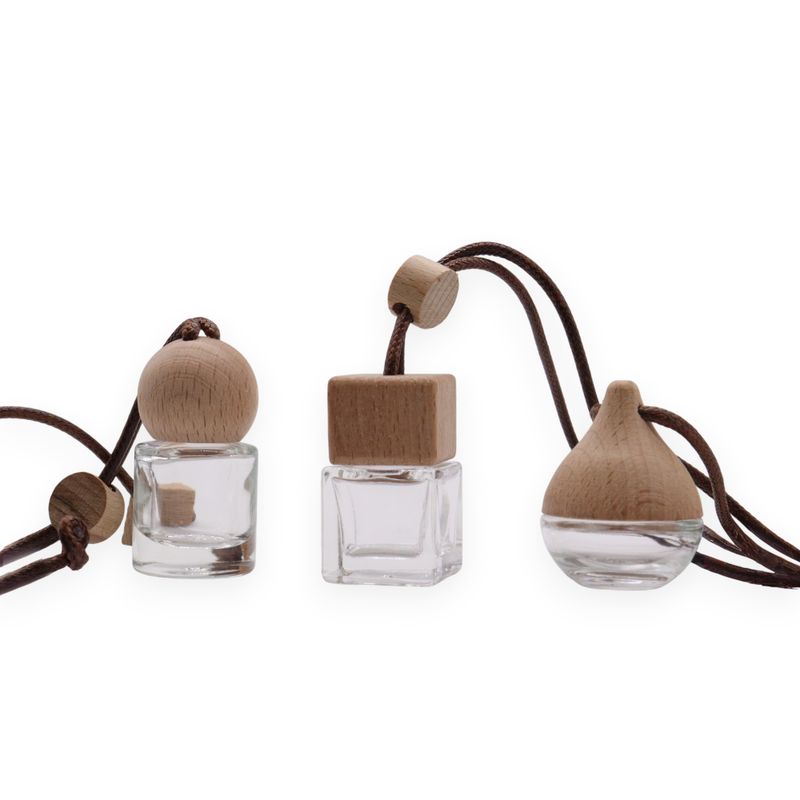 Clear - Car Diffuser Hanging Bottles - 8ml - (3 assorted designs x 4)