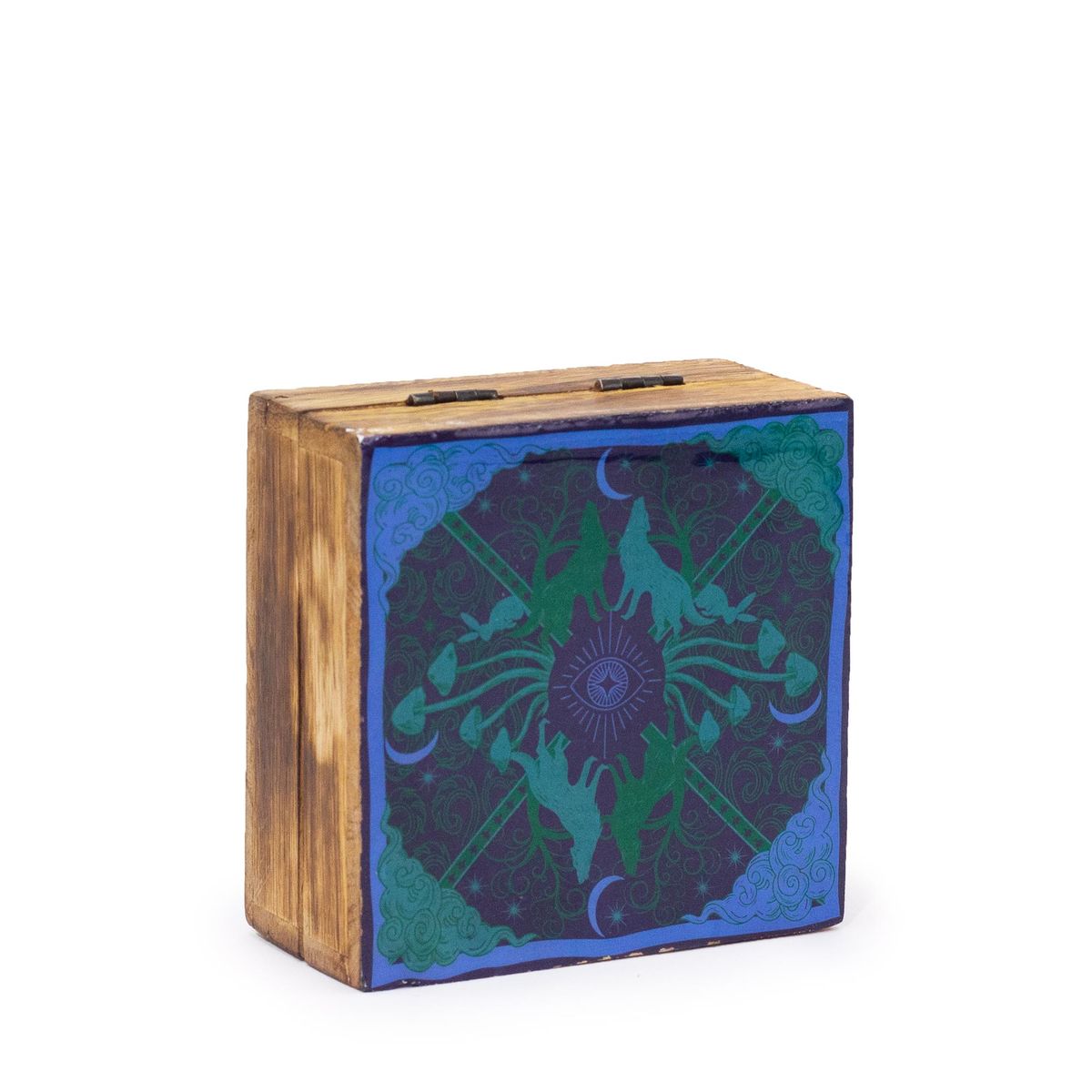 Caixa quadrada esmaltada pequena 10x10x4,2 cm - Olho - HOP HARE