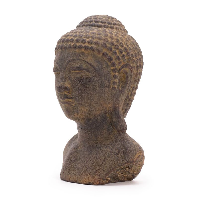 Tête de Bouddha Tranquilité - Grise