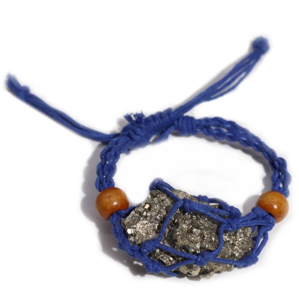 Bracelet en cordon pour  pierres précieuses 20-28 cm/7,8-11 pouces - Marine