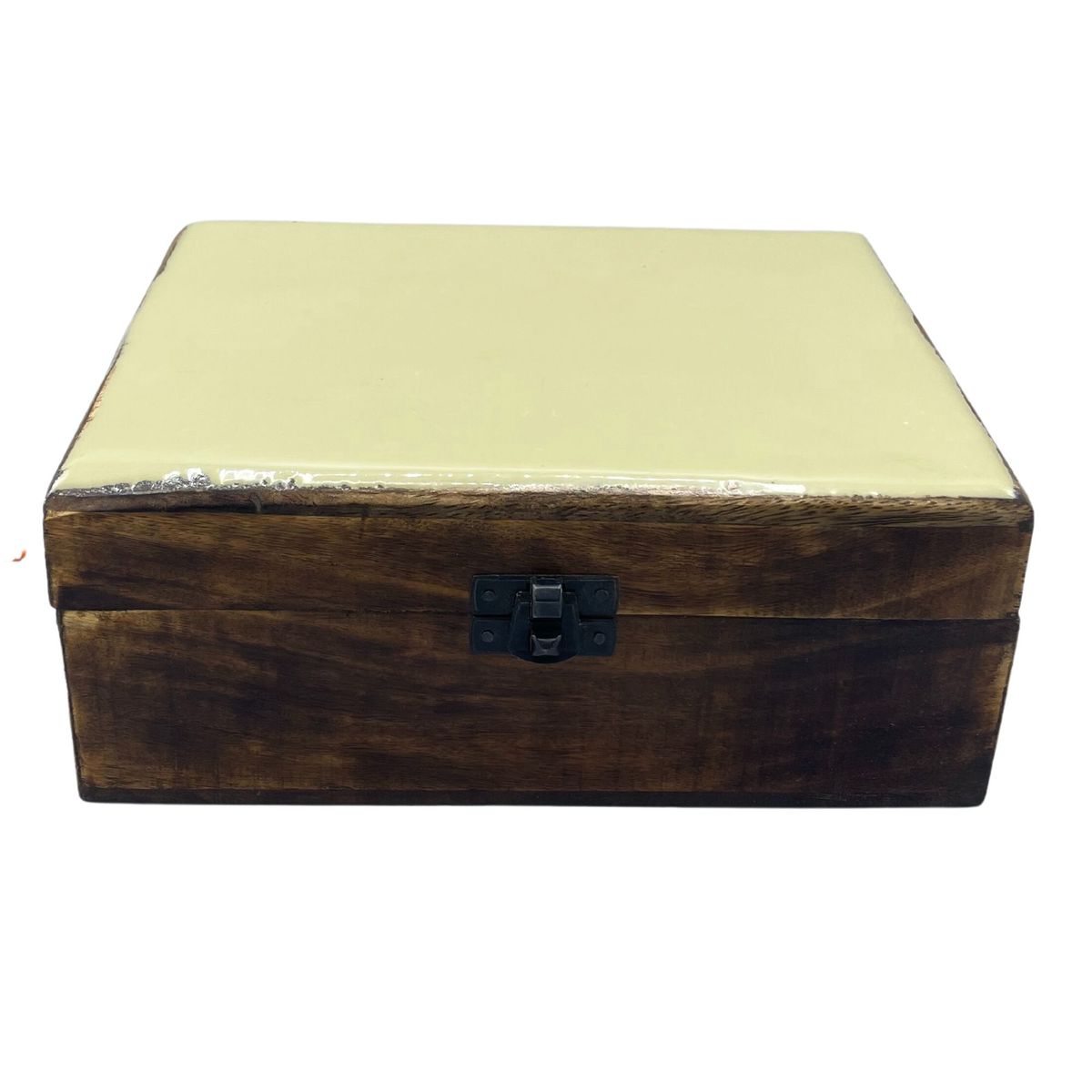 Caixa Grande de Cerâmica Esmaltada - 20x15x7,5 cm - Betão