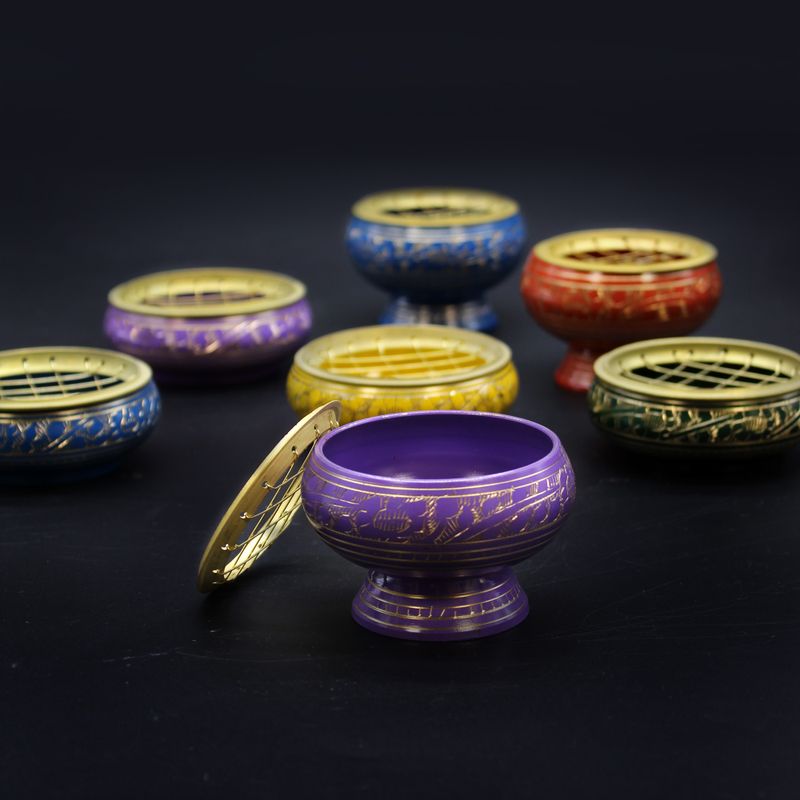 Grand brûleur à charbon pour encens Chakra – Gorge