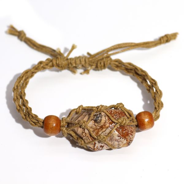 Bracelet en cordon pour  pierres précieuses 20-28 cm/7,8-11 pouces - Sable