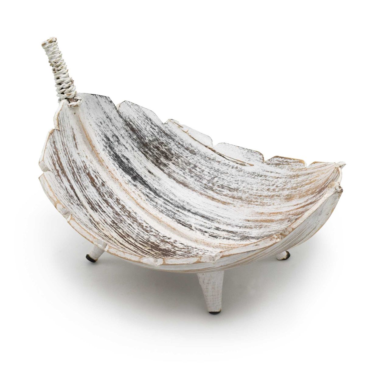 Fruteira Grande de Folha de Coco - Acabamento Branco