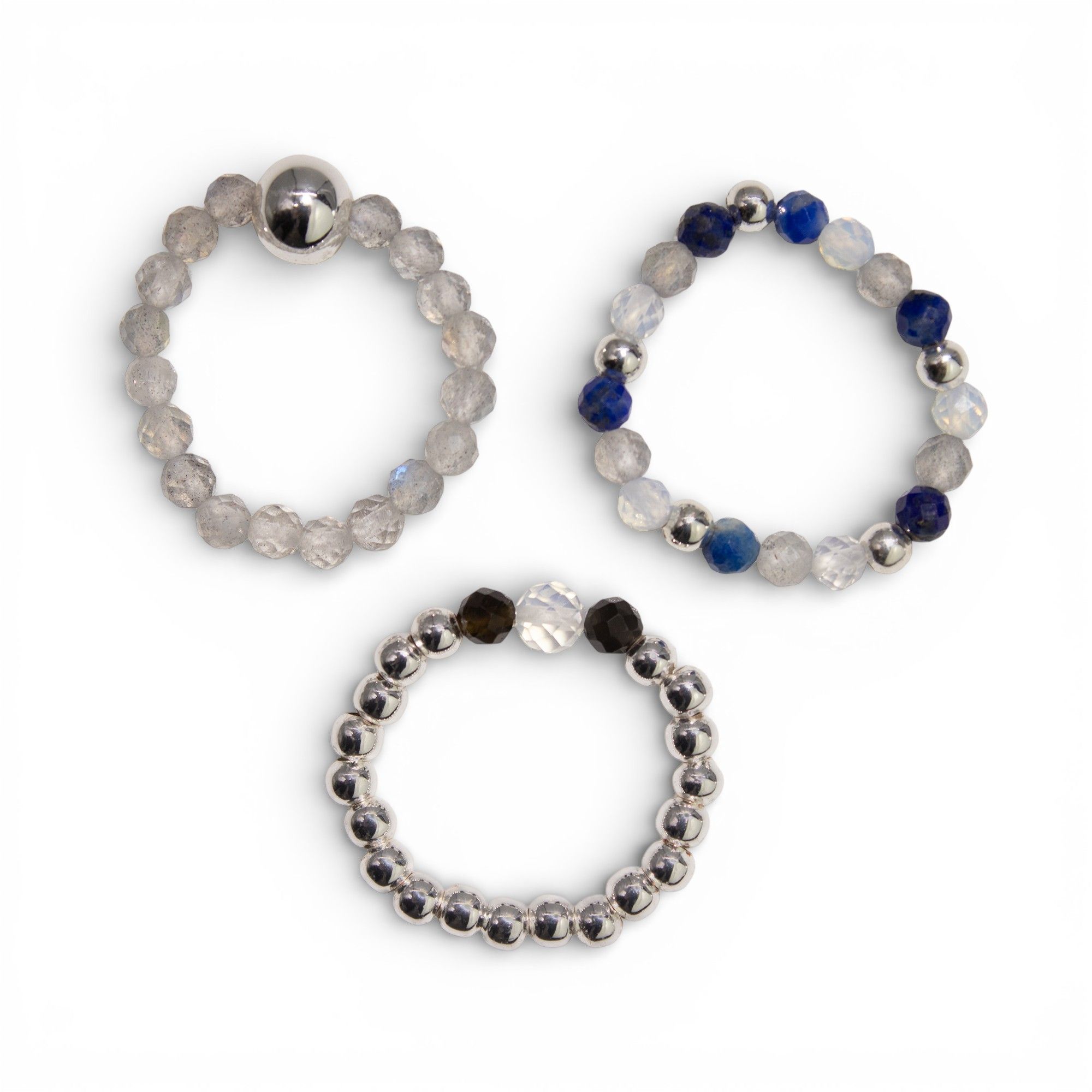 Nymph Spirit set prstenja s prirodnim kamenjem - Northern Lights