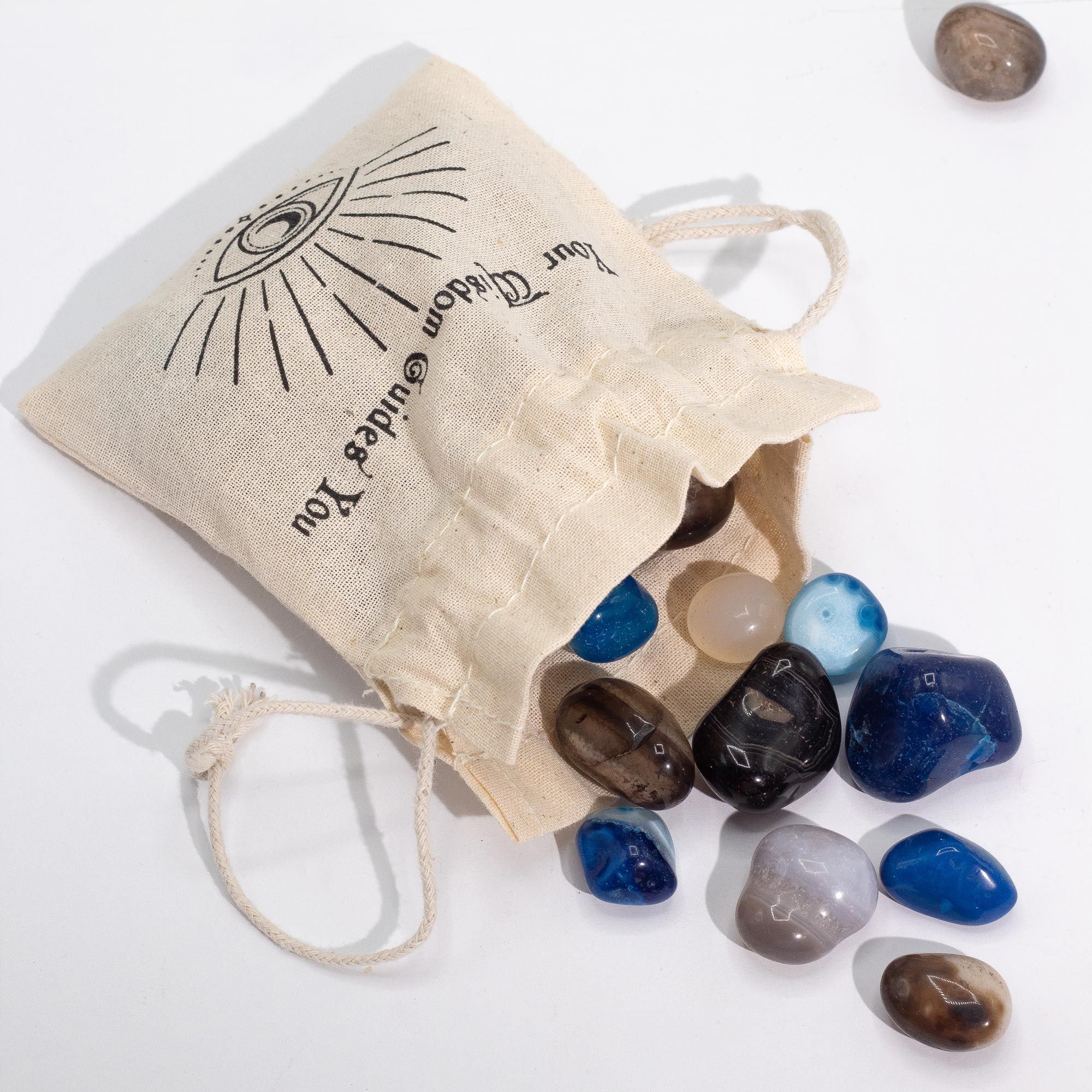 Tumbled Agate Stones - 1kg Bag (Approx. 70 Stones) Natural & Colour-Enhanced Mix